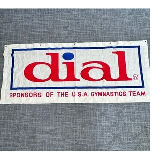 Vintage Dial Soap Felt Promo Advertising‎ Banner USA Gymnastics 30x70 Sign